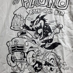 新品│シワだらけのため激安出品│レトロなカートゥーンデザイン│ロックンロール│輸入Tシャツ│海外インポート品│海外サイズS(JP-L)│白