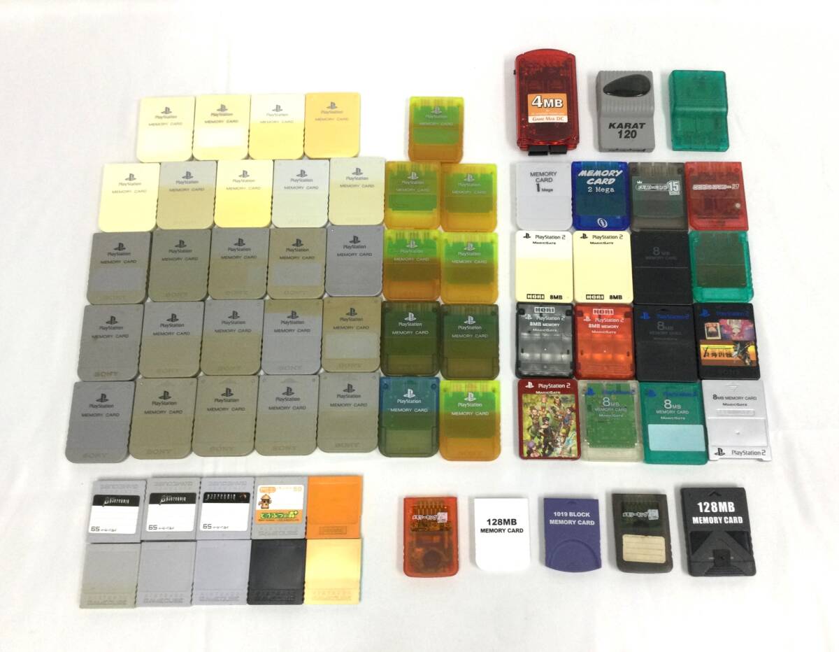 PS1 ゲームソフト約４２枚・メモリーカード3個セット　動作未確認　ジャンク品 sakusaku3939_20220929