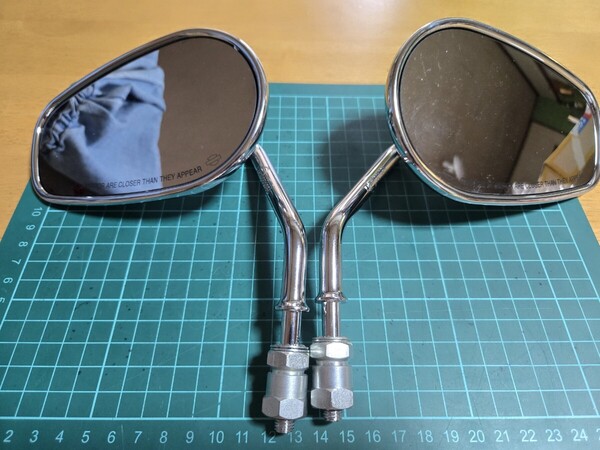 ■美品/即決送料無料■ハーレーダビッドソン純正バックミラー ショート クロームメッキ HARLEY-DAVIDSON