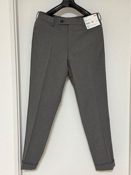 ★新品ユニクロ 感動パンツ W76×L70 裾上げダブル仕上げ済 グレー UNIQLO★