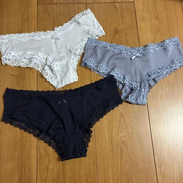 新品 レディースショーツ ヒップスター ローライズ レース リボン パンツ 下着 H&M 送料無料 即決 匿名配送