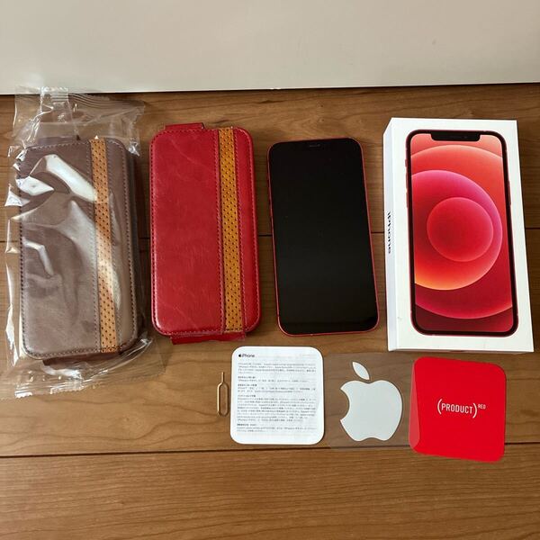 Apple iPhone 12 本体 128GB 赤 新品ケース付き 箱付き カバー 送料無料 即決 匿名配送 アップル 携帯電話 スマホ