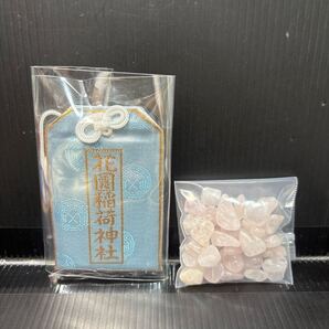 上野 花園稲荷神社 縁結び 狐 開運 御守り 稲荷護神 ローズクォーツ