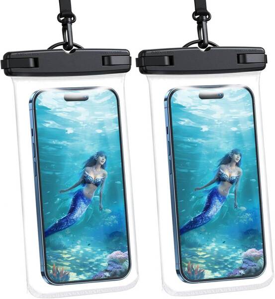 スマホ防水ケース2枚セット IPX8認証 すまほ ぼうすい カバー お風呂 7イ