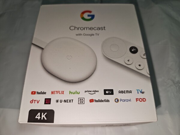 中古 送料無料 Google Chromecast with TV クロームキャスト 4K