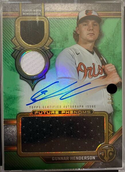 2024 topps triple threads gunnar henderson auto MLB ガナー ヘンダーソン 直筆サイン 50枚限定 本人着用ジャージ