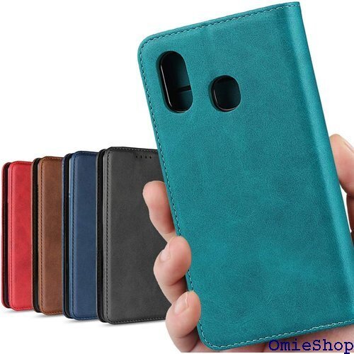 Galaxy A30 ケース 手帳型 SCV43 / ポケット スタンド機能 落ち着いた色 レトロ ターコイズ 319