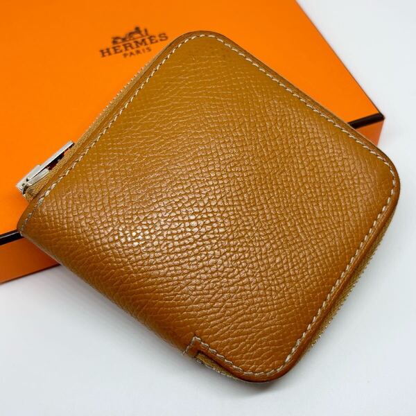 【エルメス】HERMES シルクイン コインケース 小銭入れ レザー ブラウン 財布(25065610000)