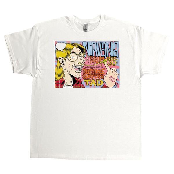 NIRVANA ニルヴァーナ Coop! Tシャツ ホワイト バンド,/