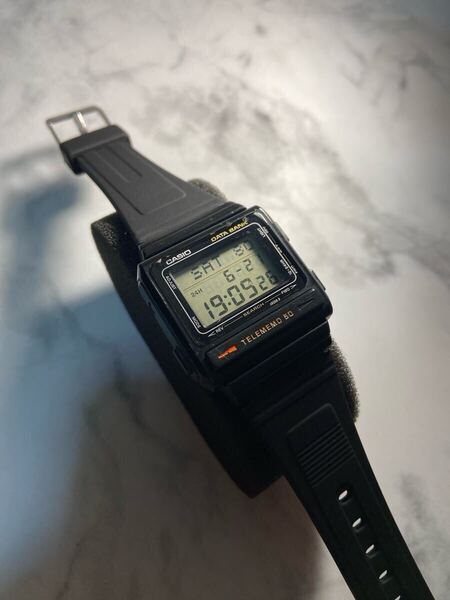 ★希少80's Vintage★【送料無料】CASIO DB-50 JAPAN 日本製 DATA BANK 新電池 豆球ライト 新品ベルト チープカシオ ヴィンテージカシオ