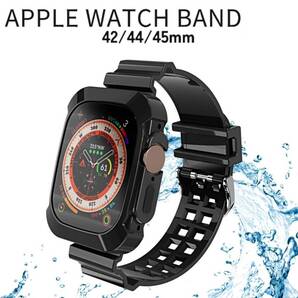 Apple Watch バンド ケース 42mm 44mm 45mm ブラック TPU