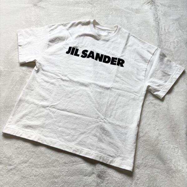 JIL SANDER ジルサンダー Tシャツ 半袖 ホワイト 白 S ロゴドン デカロゴ 2023年モデル トップス 夏物 J21GC0001 J45047
