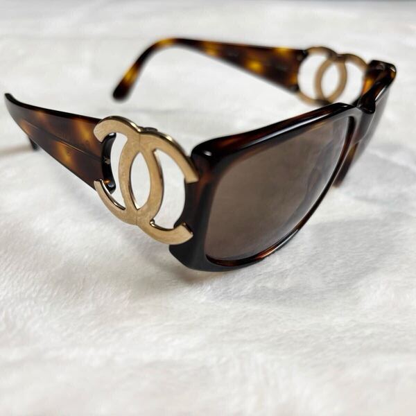 CHANEL シャネル サングラス ココマーク ゴールド べっ甲 メガネ 眼鏡 91235 ブラック アイウェア ブラウン 希少
