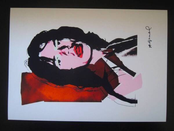 A4 額付き ポスター Mick Jagger ミックジャガー Andy Warhol アンディーウォーホル 絵 アート