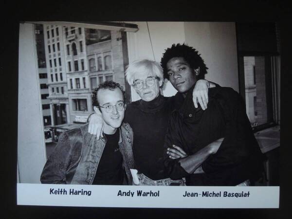A4 額付き ポスター Keith Haring キースへリング Basquiat バスキア Andy Warhol アンディーウォーホル NY フォト