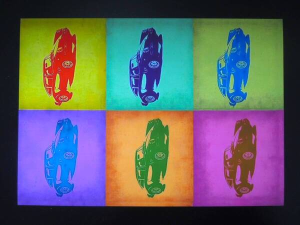 A4 額付き ポスター Porsche ポルシェ Andy Warhol アンディーウォーホル Pop art