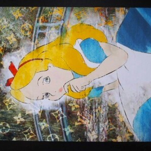 A4 額付き ポスター 不思議の国のアリス Alice's in Wonderland モノグラム LV アート