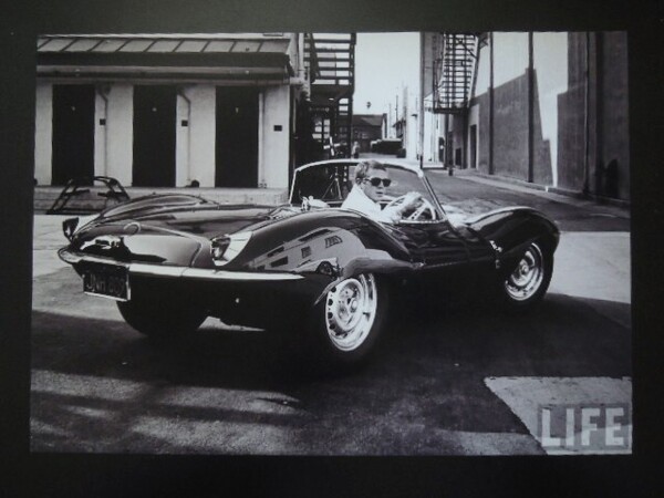 A4 額付き ポスター Steve McQueen スティーブマックイーン LIFE ジャガー Jaguar フォトフレーム