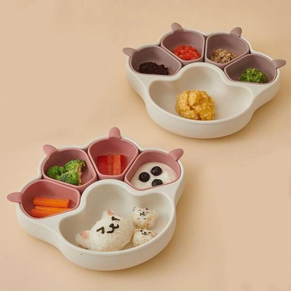 ベビー食器【猫の手型】離乳食プレート 吸盤ボウル 子供用食器 食品級シリコン 739
