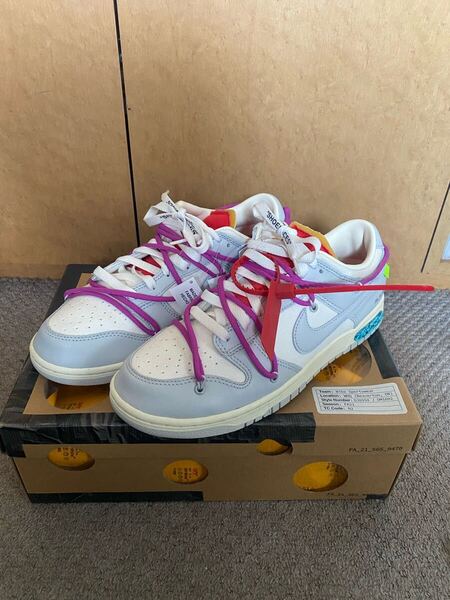 【27.5 室内試着のみ】OFF-WHITE × NIKE DUNK LOW 1 OF 50 45 ナイキ ダンク オフホワイト