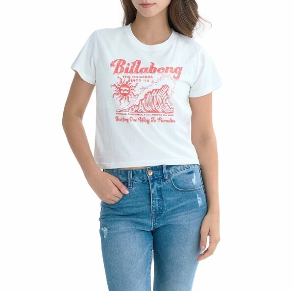 ★送料無料★2025春夏 新品【BILLABONG/ビラボン】GRAPHIC BABY FIT TEE Tシャツ SCS レディースM BF01C211