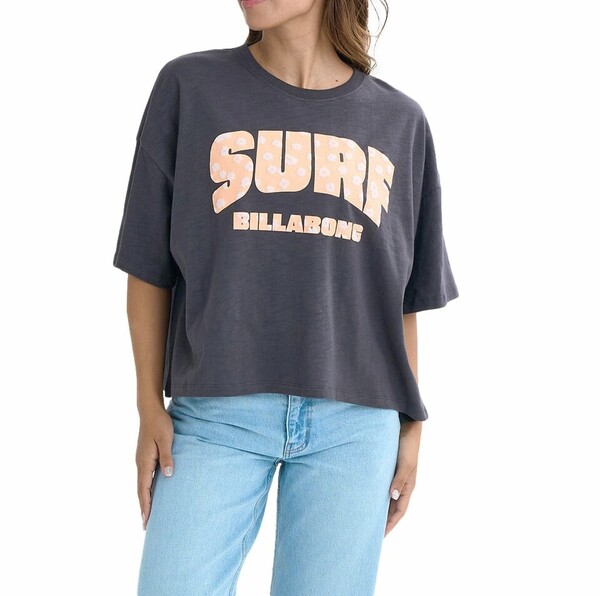 ★送料無料★2025春夏 新品【BILLABONG/ビラボン】SURF WIDE LOOSE CROPPED TEE Tシャツ OFB レディースM BF01C204