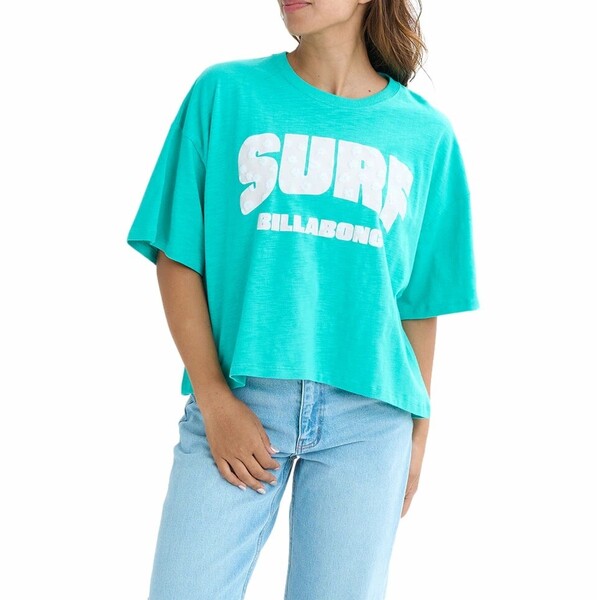 ★送料無料★2025春夏 新品【BILLABONG/ビラボン】SURF WIDE LOOSE CROPPED TEE Tシャツ SGN レディースM BF01C204