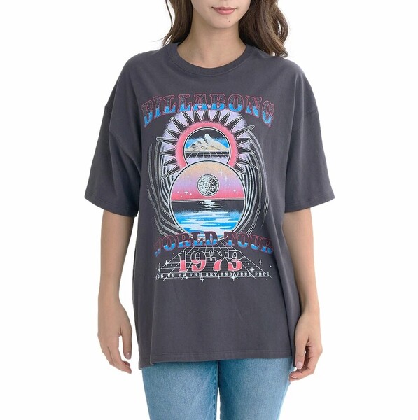 ★送料無料★2025春夏 新品【BILLABONG/ビラボン】GRAPHIC LOOSE TEE Tシャツ OFB レディースL BF01C207