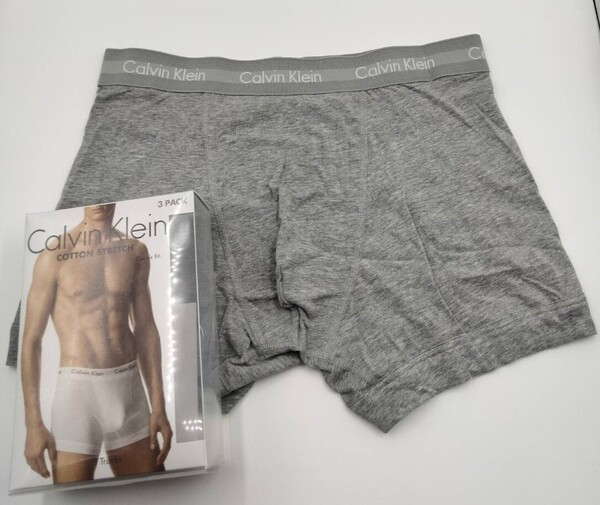 【Sサイズ】Calvin Klein(カルバンクライン) コットンストレッチ ボクサーパンツ グレイ 1枚 メンズボクサーパンツ 男性下着 U2662