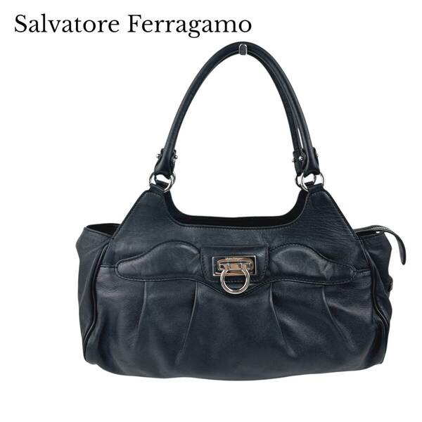 Salvatore Ferragamo サルヴァトーレフェラガモ ショルダーバッグ ハンドバッグ ガンチーニ ブラック