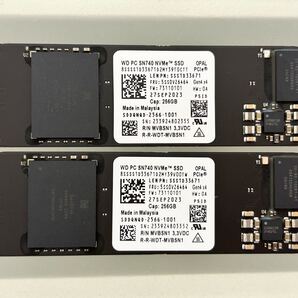 二枚セット WD PC SN740 NVMe SSD 256GB PCIe Gen4 M.2 2280 SDDQNQD 合計 512GB 未使用に近い