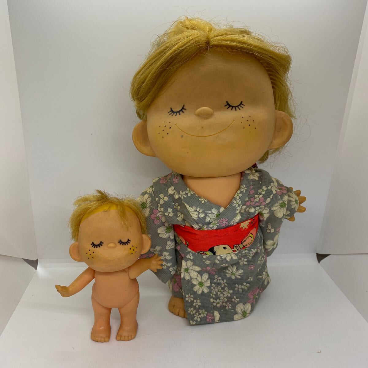 セキグチ 水森亜土 亜土ちゃん ソフビドール 人形 2体セット 40年前 レトロ セキグチ 水森亜土 亜土ちゃん ソフビドール 人形 2体セット 40