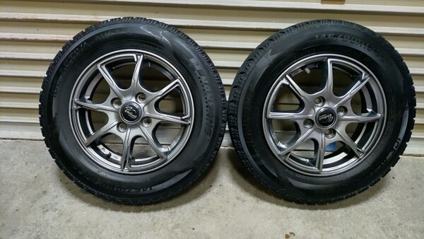 145/80R13 ヴェルサンディ verthandi ホイール付き2本セット 7分山 ②