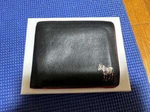 ポールスミス 財布 メンズ PAUL SMITH 二つ折り 6078/IZEBSL 79 ブラック系×レッド系 バイカラー アニマル柄 財布小物