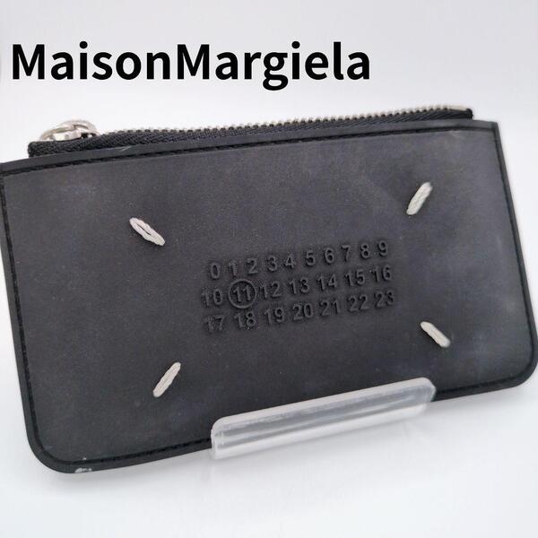 Maison Margiela ブラック メゾンマルジェラ フラグメントケース 4ステッチ 黒 コインケース