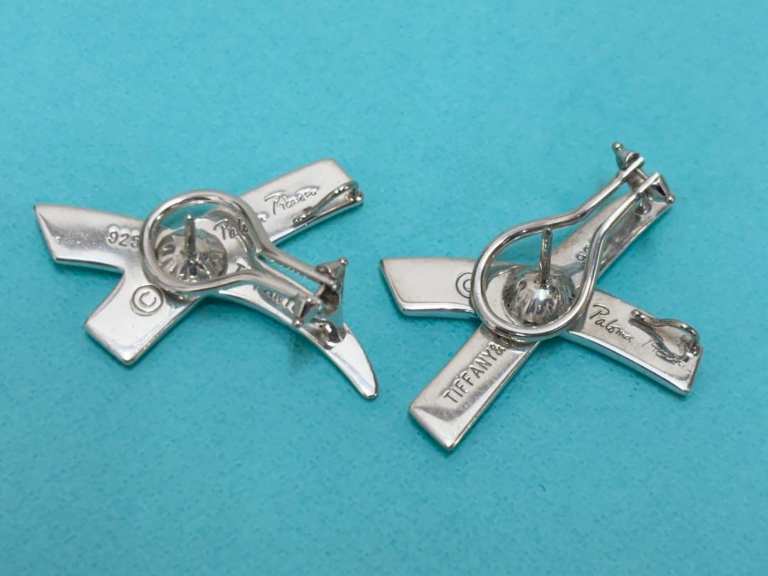 極美品 ティファニー　ピアス　パロマピカソ　キス　SV925　磨き　シルバー ティファニー ピアス パロマピカソ キス SV925 磨き 925