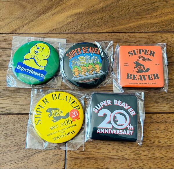 送料無料 SUPER BEAVER ガチャ 缶バッジ 5種セット 20th ver.