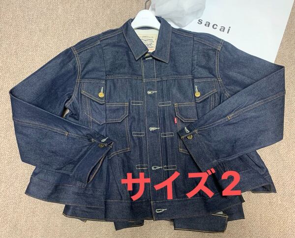 百貨店購入 2025 sacai×LEVI’S サカイ リーバイス Women's Denim Jacket サイズ2 インディゴ
