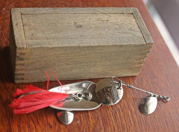 OLD HEDDON 1920-40年代頃激レア 博物館級 オールドヘドン クイーンスタンレースプーンルアーオールドタックルザラABUグラス昭和当時物道楽