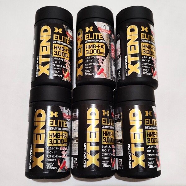 SCIVATION XTEND ELITE 126粒×6本 エクステンド エリート HMB BCAA EAA プロテイン サプリメント サプリ