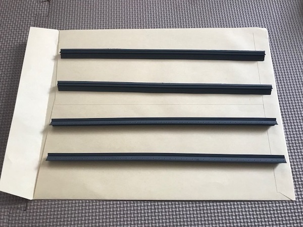 255mm★送料無料★ ローバーミニ 旧車 ワイパー 替えゴム 4本 幅9.4mm グラファイト メイフェア クラシックMINI オースチン モーリス