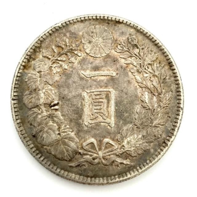 仙76 古銭 1円銀貨 明治45年 一圓銀貨 一円銀貨 重量 27g 直径