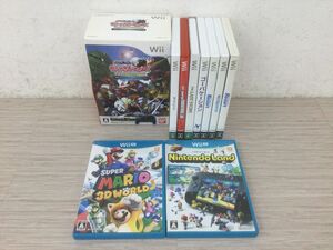 ●営AD494-80 【まとめ】 wii wii U ゲームソフト コントローラー / スーパーマリオ 3D world / ゼノブレイド / SDガンダム 他 /k