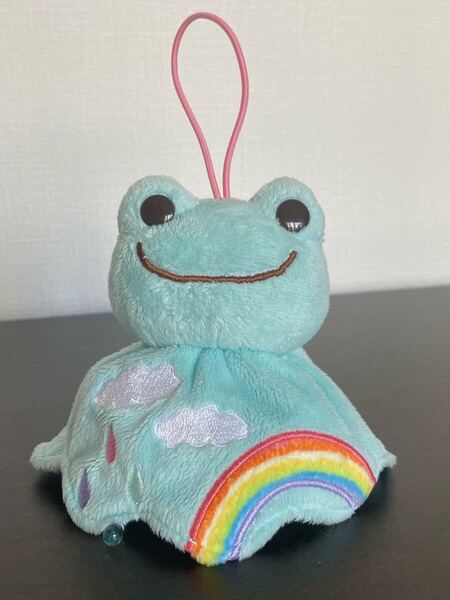 かえるのピクルス てるてる坊主 ぬいぐるみ マスコット ストラップ 水色 pickles the frog ピクルス ザ フロッグ