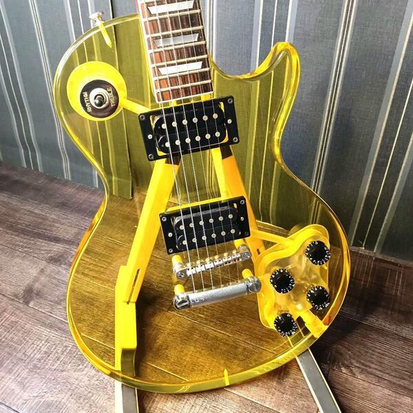 改造ギター カスタムギター GRECO グレコ レスポール CUSTOM カスタム クリア アクリル スケルトン ボディ エレキギター ギター