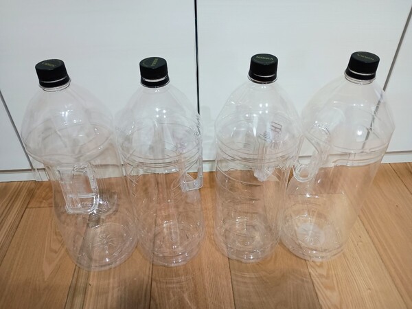 空 ペットボトル 4リットル 4本 ガーデニング DIY キャンプ 防災 工作 持ち手付 園芸用 アウトドア