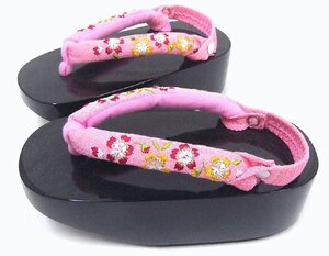 outlet ребенок для ....*.... geta чёрный цвет шт. розовый вышивка нос . пятка прекращение есть не использовался *.. есть товар