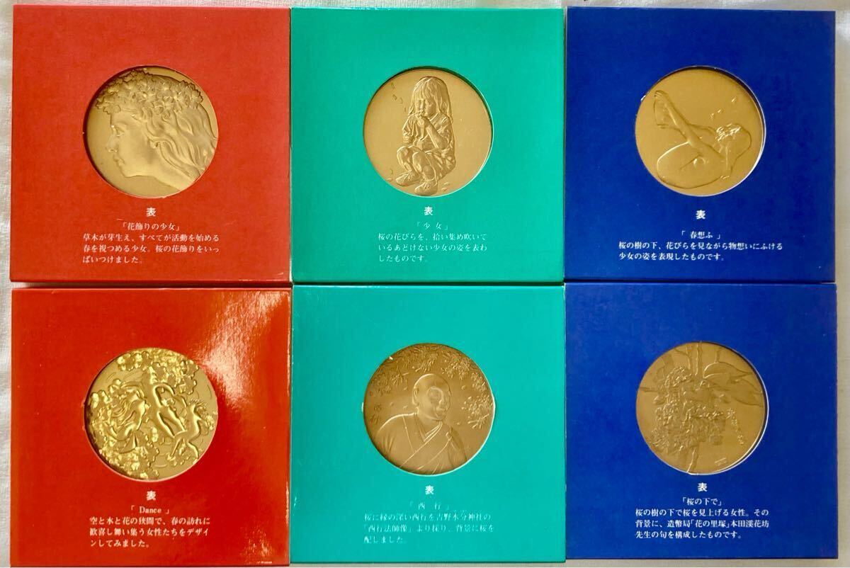 桜の通り抜け 平成13年 貨幣セット 紅手毬 新世紀記念メダル入り