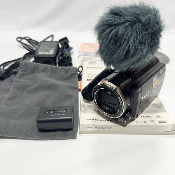 SONY ソニー HDR-CX560V ビデオカメラ ハンディカム 12.3メガピクセル ボルドーブラウン デジタルビデオカメラ Handycam