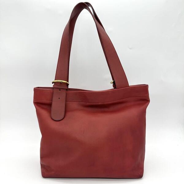 COACH コーチ オールドコーチ トートバッグ 本革 レザー レッド US製 g00806-2
